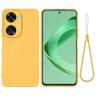 For Huawei nova 12 SE / nova 11 SE Solid Color Liquid Silicone Dropproof Full Coverage Protective Case(Yellow) - 1