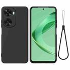 For Huawei nova 12 SE / nova 11 SE Solid Color Liquid Silicone Dropproof Full Coverage Protective Case(Black) - 1