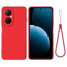 For Huawei nova Y73 4G Solid Color Liquid Silicone Dropproof Full Coverage Phone Case(Red) - 1