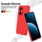 For Huawei nova Y73 4G Solid Color Liquid Silicone Dropproof Full Coverage Phone Case(Red) - 3