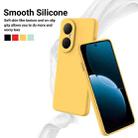 For Huawei nova Y73 4G Solid Color Liquid Silicone Dropproof Full Coverage Phone Case(Yellow) - 3
