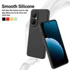 For Huawei nova Y73 4G Solid Color Liquid Silicone Dropproof Full Coverage Phone Case(Black) - 3