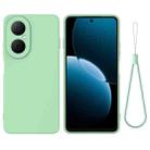 For Huawei nova Y73 4G Solid Color Liquid Silicone Dropproof Full Coverage Phone Case(Green) - 1