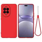 For Huawei nova 14 5G Solid Color Liquid Silicone Dropproof Full Coverage Phone Case(Red) - 1