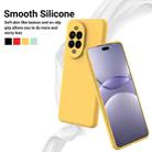 For Huawei nova 14 5G Solid Color Liquid Silicone Dropproof Full Coverage Phone Case(Yellow) - 3