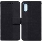 For Sony Xperia 5 V Geometric Embossed Leather Phone Case(Black) - 1