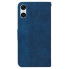 For Sony Xperia 10 VI Geometric Embossed Leather Phone Case(Blue) - 3