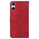 For Sony Xperia 10 VI Geometric Embossed Leather Phone Case(Red) - 3