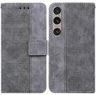 For Sony Xperia 1 VI Geometric Embossed Leather Phone Case(Grey) - 1