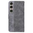 For Sony Xperia 1 VI Geometric Embossed Leather Phone Case(Grey) - 3