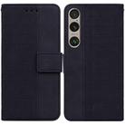 For Sony Xperia 1 VI Geometric Embossed Leather Phone Case(Black) - 1