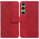 For Sony Xperia 1 VI Geometric Embossed Leather Phone Case(Red) - 1