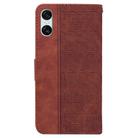 For Sony Xperia 5 VI Geometric Embossed Leather Phone Case(Brown) - 3