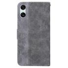 For Sony Xperia 5 VI Geometric Embossed Leather Phone Case(Grey) - 3