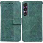 For Sony Xperia 1 VII Geometric Embossed Leather Phone Case(Green) - 1