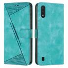 For Samsung Galaxy A01 / M01 Dream Triangle Leather Phone Case with Long Lanyard(Green) - 1