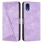 For Samsung Galaxy A03 Core Dream Triangle Leather Phone Case with Long Lanyard(Purple) - 1