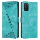 For Samsung Galaxy A03s 166mm Dream Triangle Leather Phone Case with Long Lanyard(Green) - 1