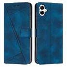 For Samsung Galaxy A04e Dream Triangle Leather Phone Case with Long Lanyard(Blue) - 1