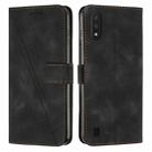For Samsung Galaxy A10 / M10 Dream Triangle Leather Phone Case with Long Lanyard(Black) - 1