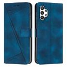 For Samsung Galaxy A13 4G Dream Triangle Leather Phone Case with Long Lanyard(Blue) - 1