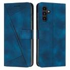 For Samsung Galaxy A14 4G / 5G Dream Triangle Leather Phone Case with Long Lanyard(Blue) - 1