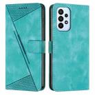 For Samsung Galaxy A23 4G / 5G Dream Triangle Leather Phone Case with Long Lanyard(Green) - 1