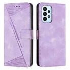For Samsung Galaxy A32 4G Dream Triangle Leather Phone Case with Long Lanyard(Purple) - 1