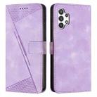 For Samsung Galaxy A32 5G Dream Triangle Leather Phone Case with Long Lanyard(Purple) - 1
