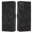 For Samsung Galaxy A51 4G Dream Triangle Leather Phone Case with Long Lanyard(Black) - 1