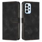 For Samsung Galaxy A52 Dream Triangle Leather Phone Case with Long Lanyard(Black) - 1