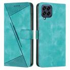 For Samsung Galaxy M53 Dream Triangle Leather Phone Case with Long Lanyard(Green) - 1