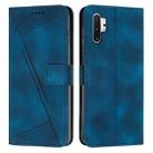 For Samsung Galaxy Note10+ Dream Triangle Leather Phone Case with Long Lanyard(Blue) - 1