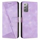 For Samsung Galaxy Note20 Dream Triangle Leather Phone Case with Long Lanyard(Purple) - 1