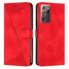 For Samsung Galaxy Note20 Ultra Dream Triangle Leather Phone Case with Long Lanyard(Red) - 1