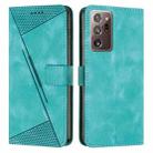 For Samsung Galaxy Note20 Ultra Dream Triangle Leather Phone Case with Long Lanyard(Green) - 1