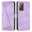 For Samsung Galaxy Note20 Ultra Dream Triangle Leather Phone Case with Long Lanyard(Purple) - 1