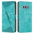 For Samsung Galaxy S10e Dream Triangle Leather Phone Case with Long Lanyard(Green) - 1
