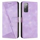 For Samsung Galaxy S20 FE Dream Triangle Leather Phone Case with Long Lanyard(Purple) - 1