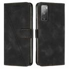 For Samsung Galaxy S20 FE Dream Triangle Leather Phone Case with Long Lanyard(Black) - 1