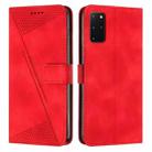 For Samsung Galaxy S20+ Dream Triangle Leather Phone Case with Long Lanyard(Red) - 1