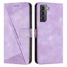 For Samsung Galaxy S21+ 5G Dream Triangle Leather Phone Case with Long Lanyard(Purple) - 1