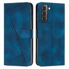 For Samsung Galaxy S22 5G Dream Triangle Leather Phone Case with Long Lanyard(Blue) - 1