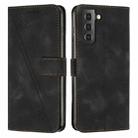 For Samsung Galaxy S22 5G Dream Triangle Leather Phone Case with Long Lanyard(Black) - 1