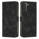 For Samsung Galaxy S22+ 5G Dream Triangle Leather Phone Case with Long Lanyard(Black) - 1