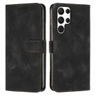 For Samsung Galaxy S22 Ultra 5G Dream Triangle Leather Phone Case with Long Lanyard(Black) - 1