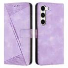 For Samsung Galaxy S23 5G Dream Triangle Leather Phone Case with Long Lanyard(Purple) - 1