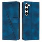 For Samsung Galaxy S23+ 5G Dream Triangle Leather Phone Case with Long Lanyard(Blue) - 1