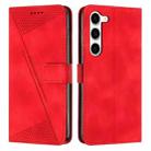 For Samsung Galaxy S23+ 5G Dream Triangle Leather Phone Case with Long Lanyard(Red) - 1