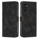 For Samsung Galaxy S23 FE 5G Dream Triangle Leather Phone Case with Long Lanyard(Black) - 1